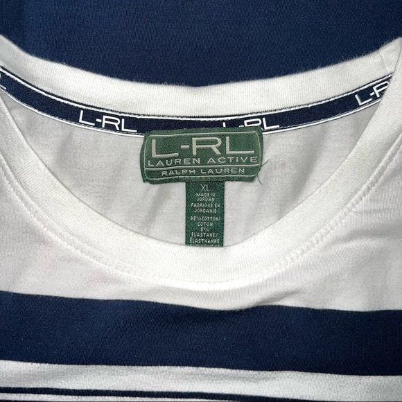 Lauren Active Ralph Lauren Women’s Vintage Long Sleeve Stripe Blouse Size XL - Picture 3 of 7